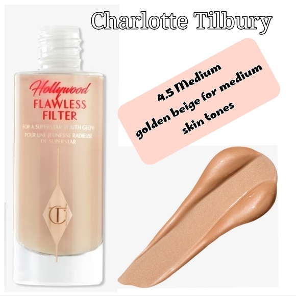 Charlotte Tilbury Hollywood Flawless Filter Primer & Illuminator 4.5 MED NEW - Picture 1 of 8